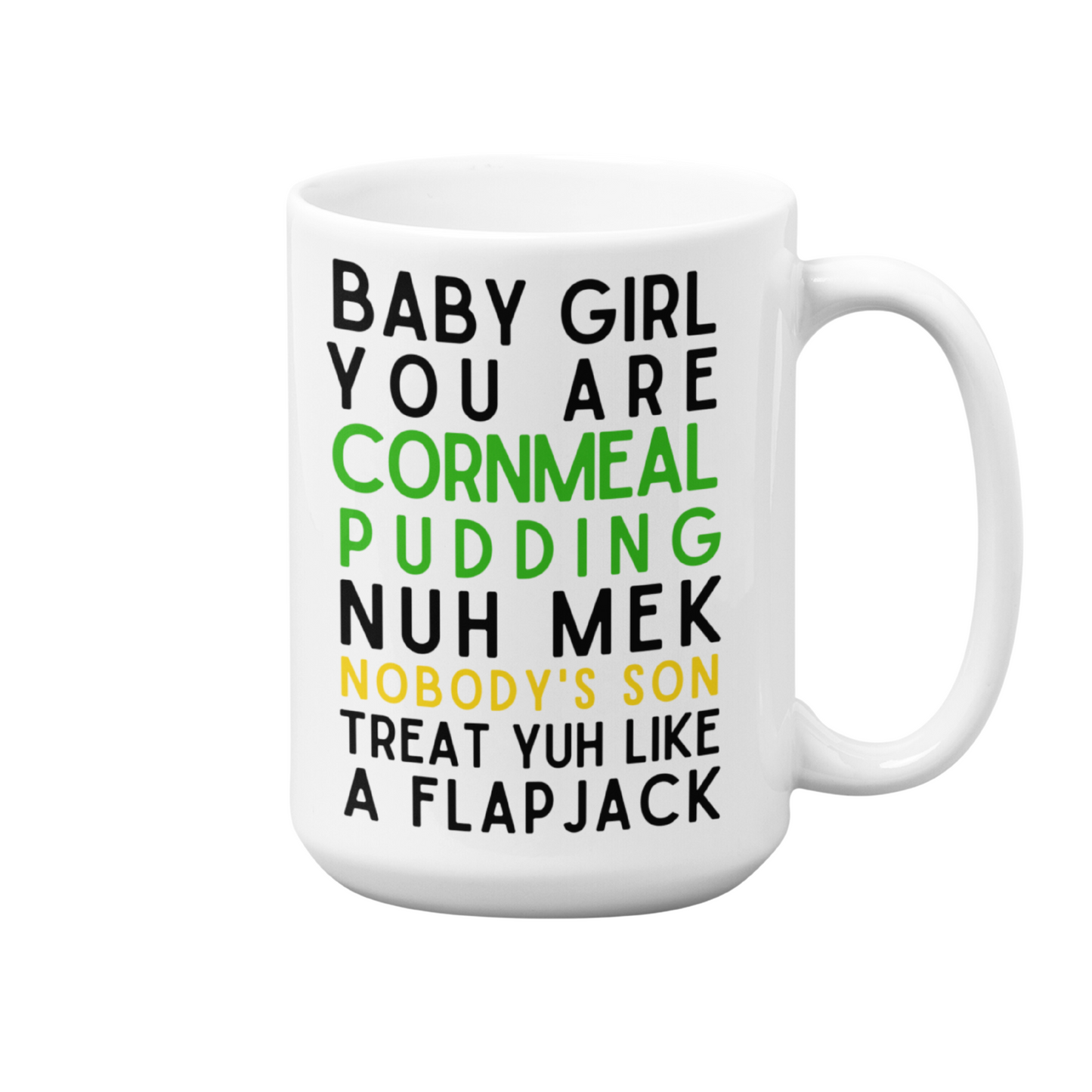 Jamaican Mug | 15oz High-Quality Ceramic | Cornmeal Pudding