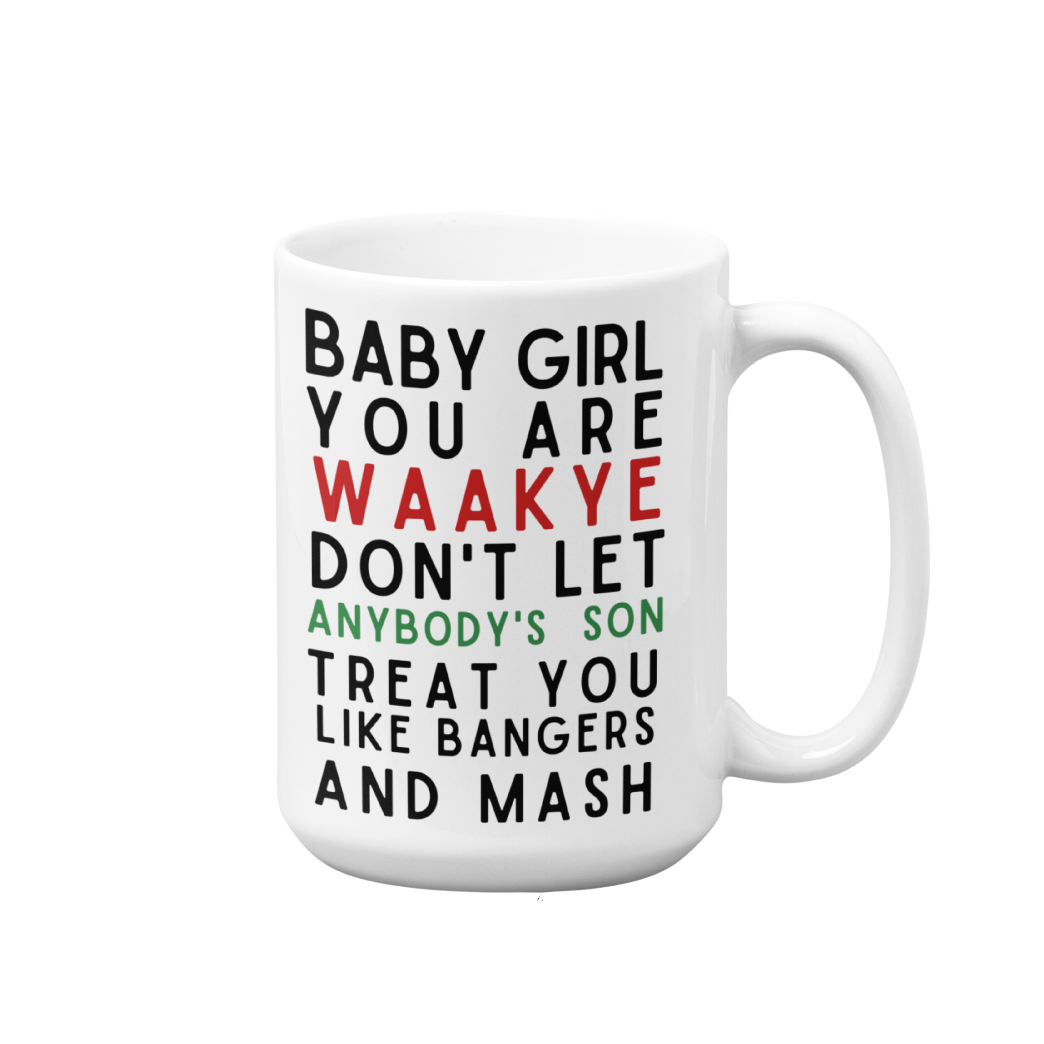 Ghanaian Mug | 15oz High-Quality Ceramic Mug | Waakye