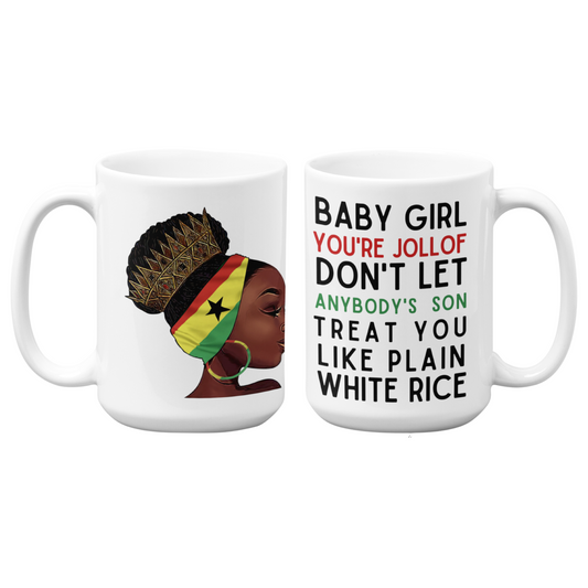 Ghanaian Mug | 15oz High-Quality Ceramic Mug | Jollof