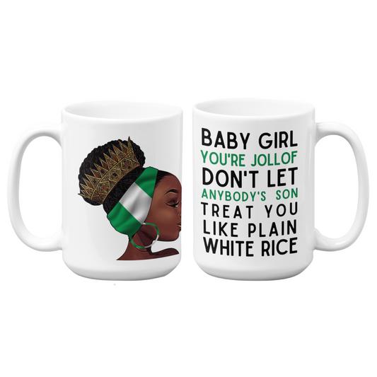 Nigerian Mug | 15oz High-Quality Ceramic Mug | Jollof