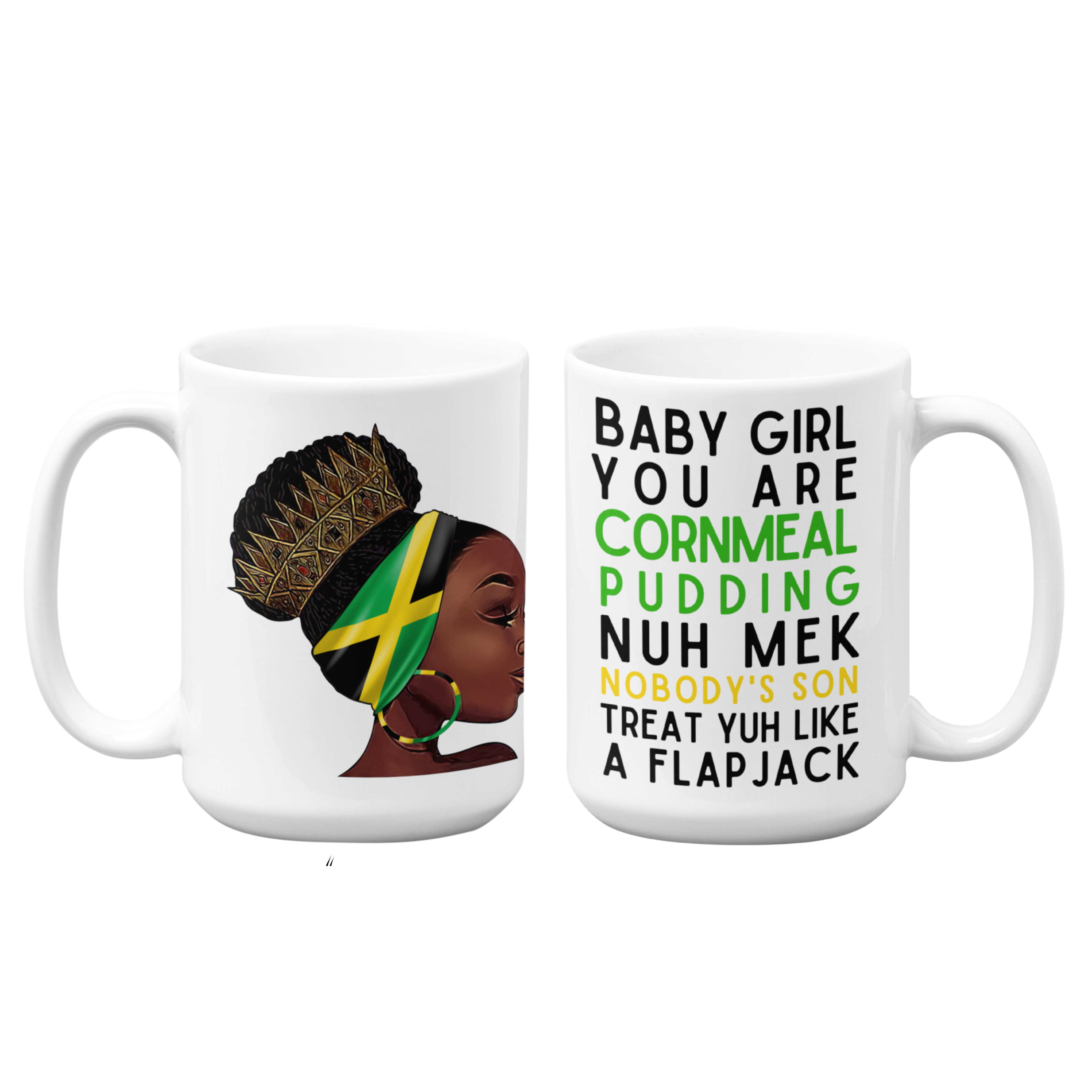 Jamaican Mug | 15oz High-Quality Ceramic | Cornmeal Pudding