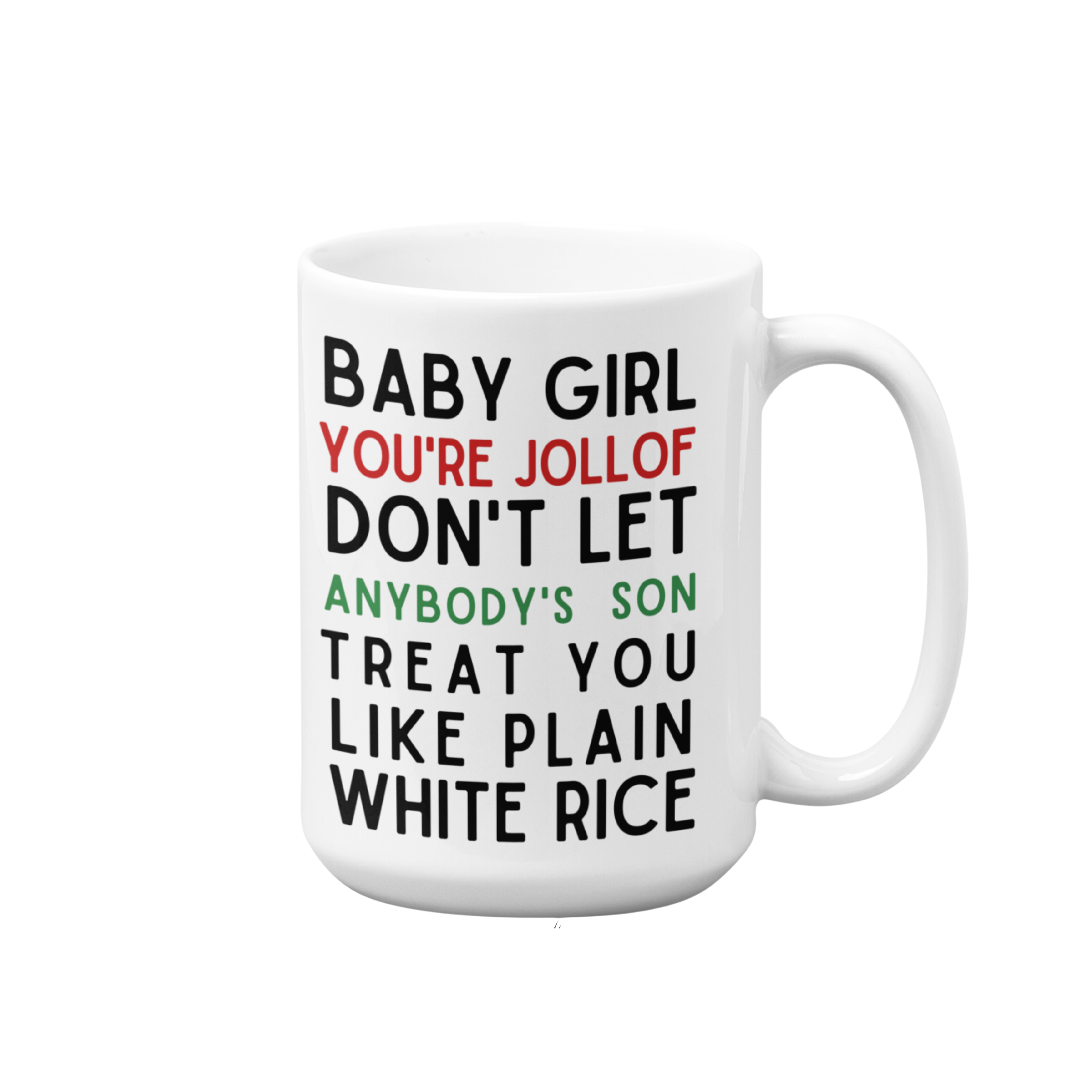 Ghanaian Mug | 15oz High-Quality Ceramic Mug | Jollof