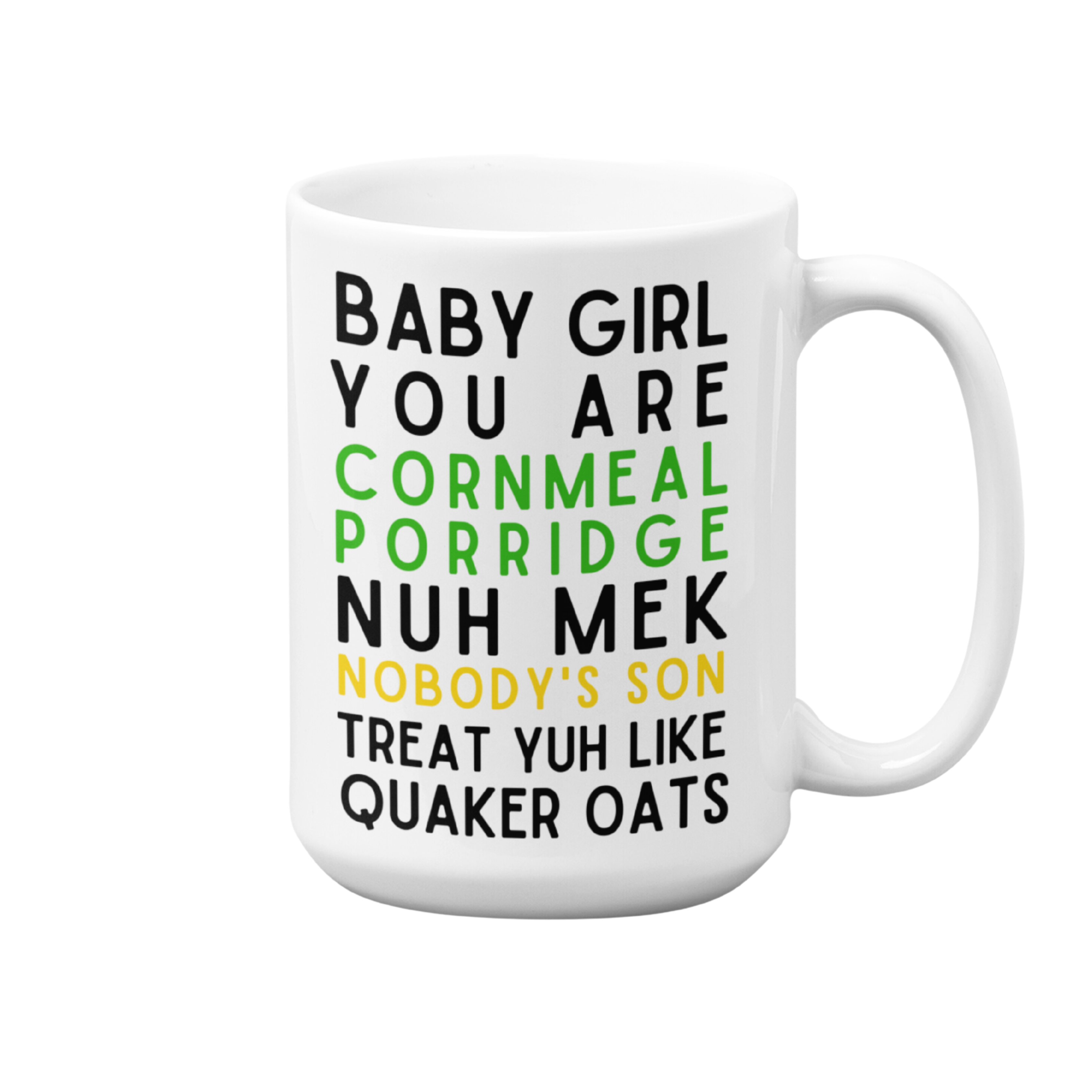 Jamaican Mug | 15oz High-Quality Ceramic | Cornmeal Porridge