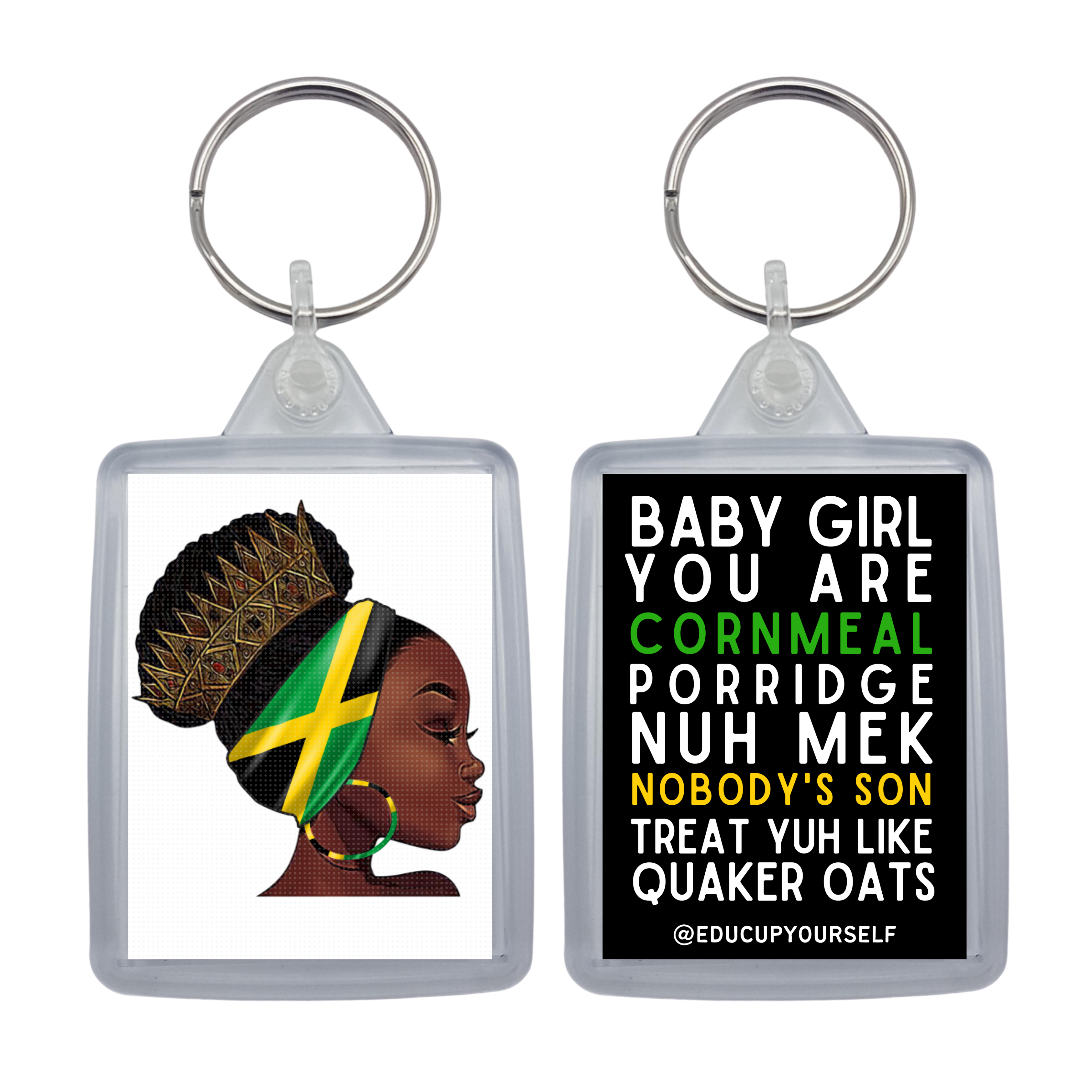 Jamaican Woman Keyring -  Cornmeal Porridge