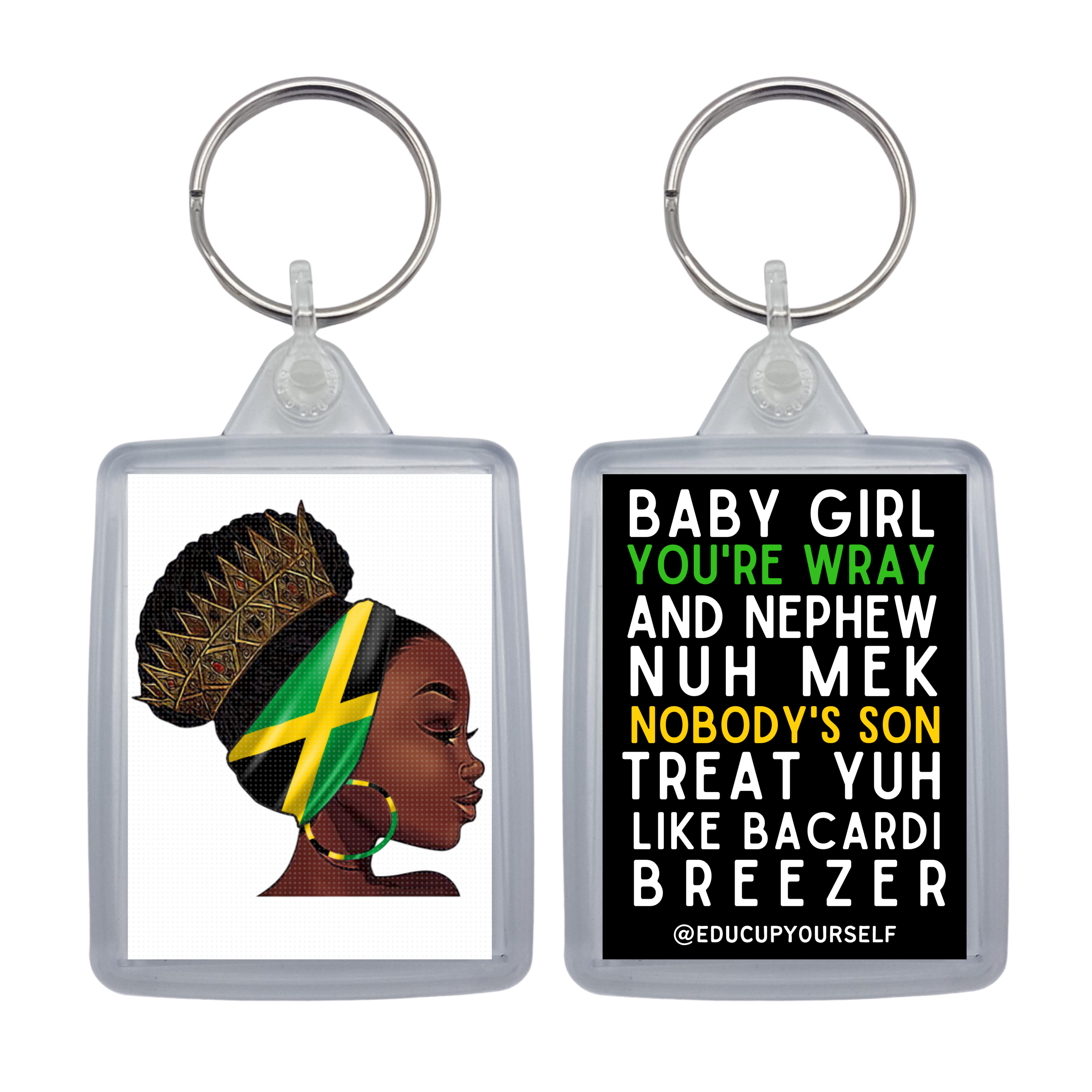Jamaican Woman Keyring -  Wray & Nephew