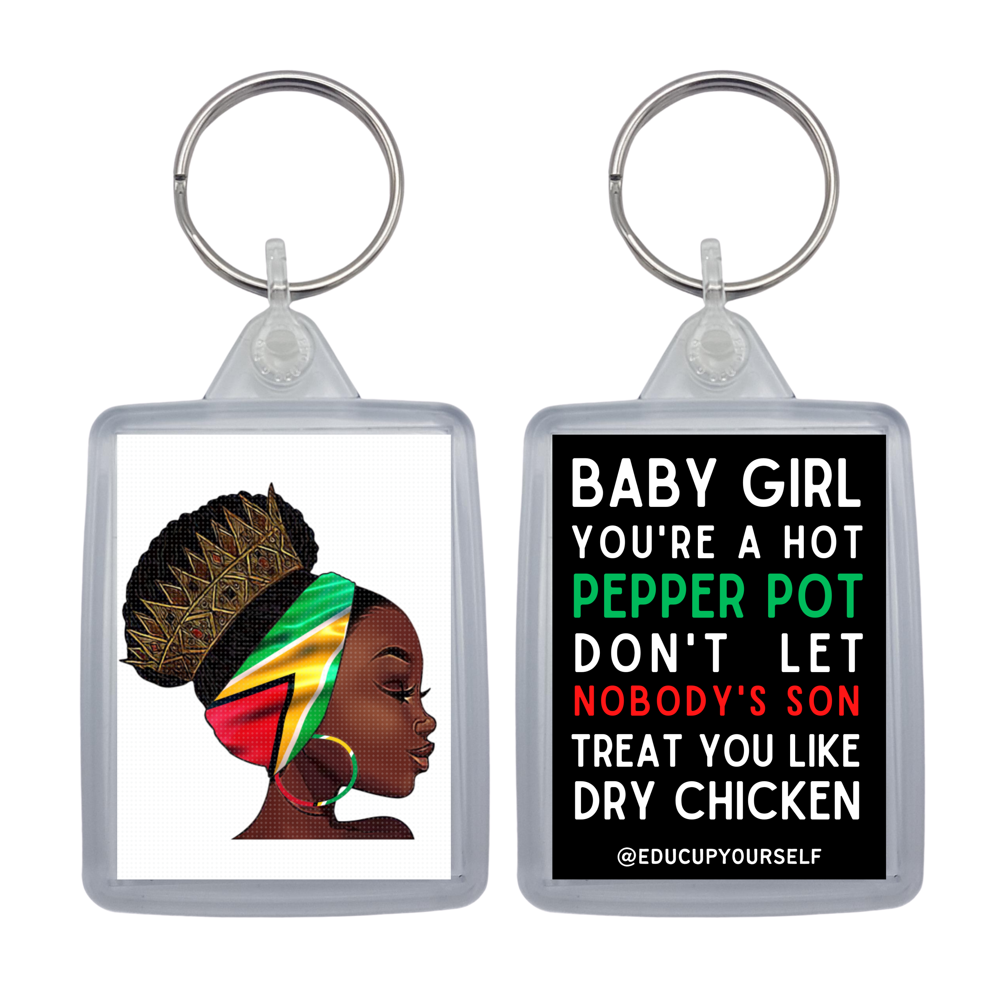 Guyanese Woman Keyring -  Hot Pepper Pot