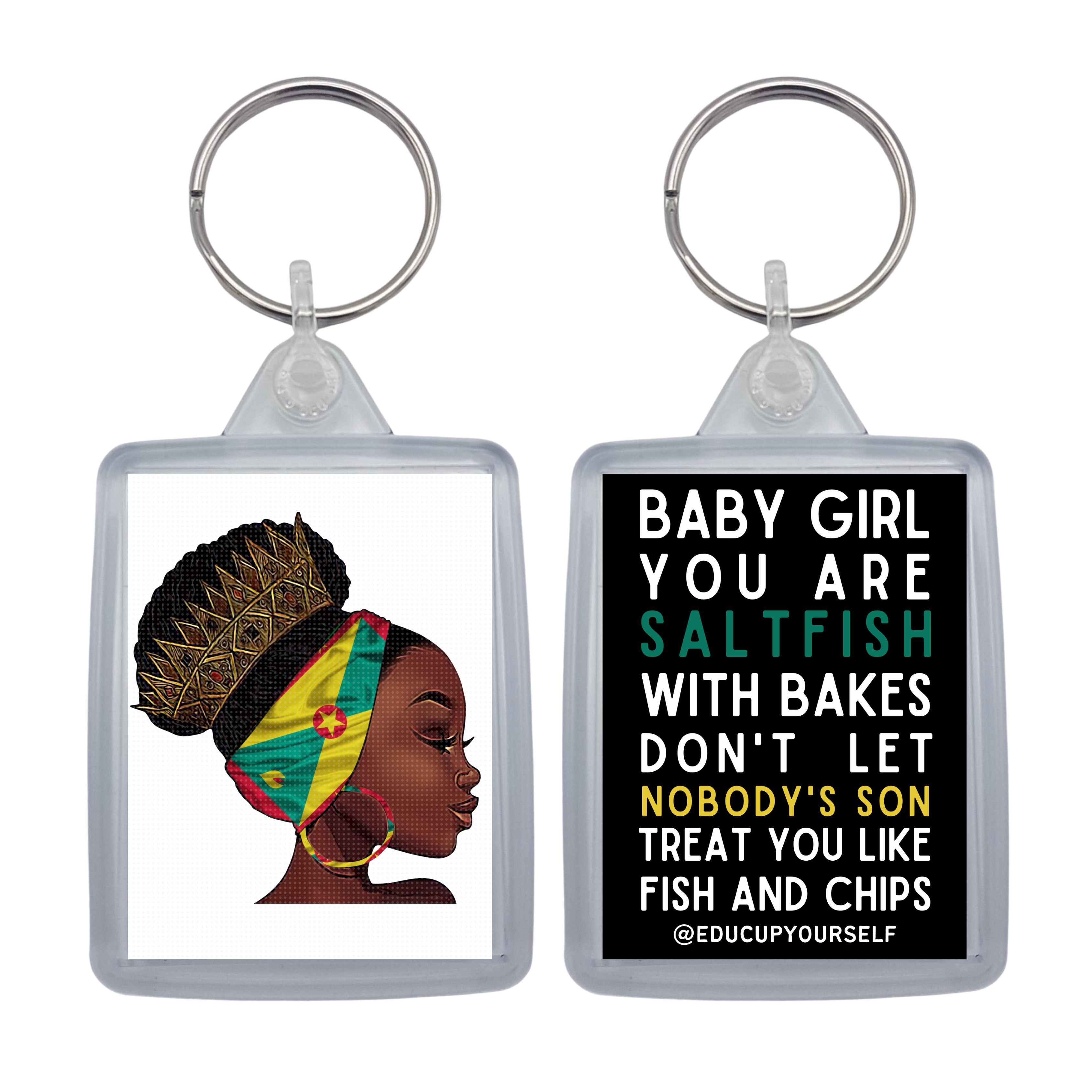 Grenadian Woman Keyring -  Saltfish