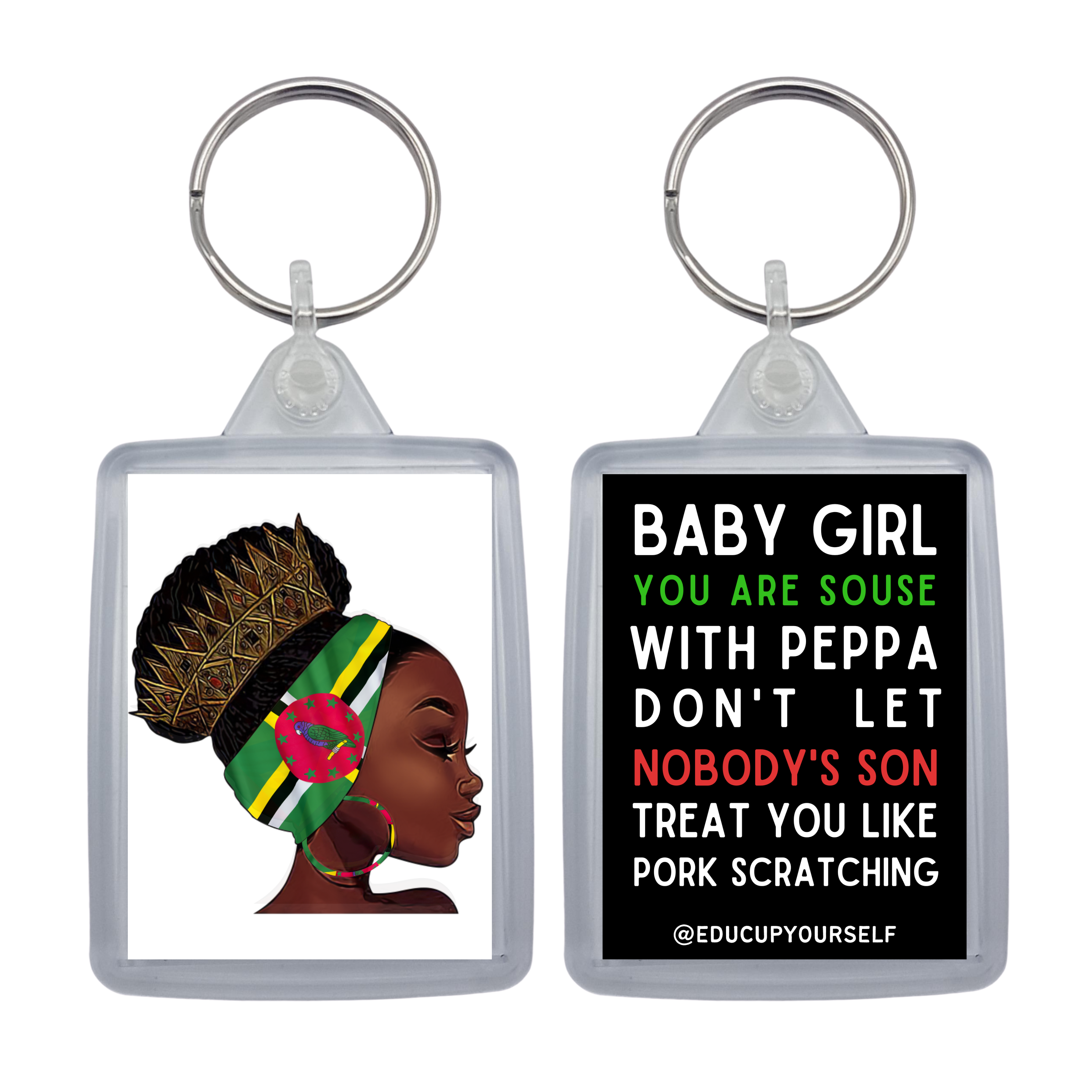 Dominican Woman Keyring -  Souse