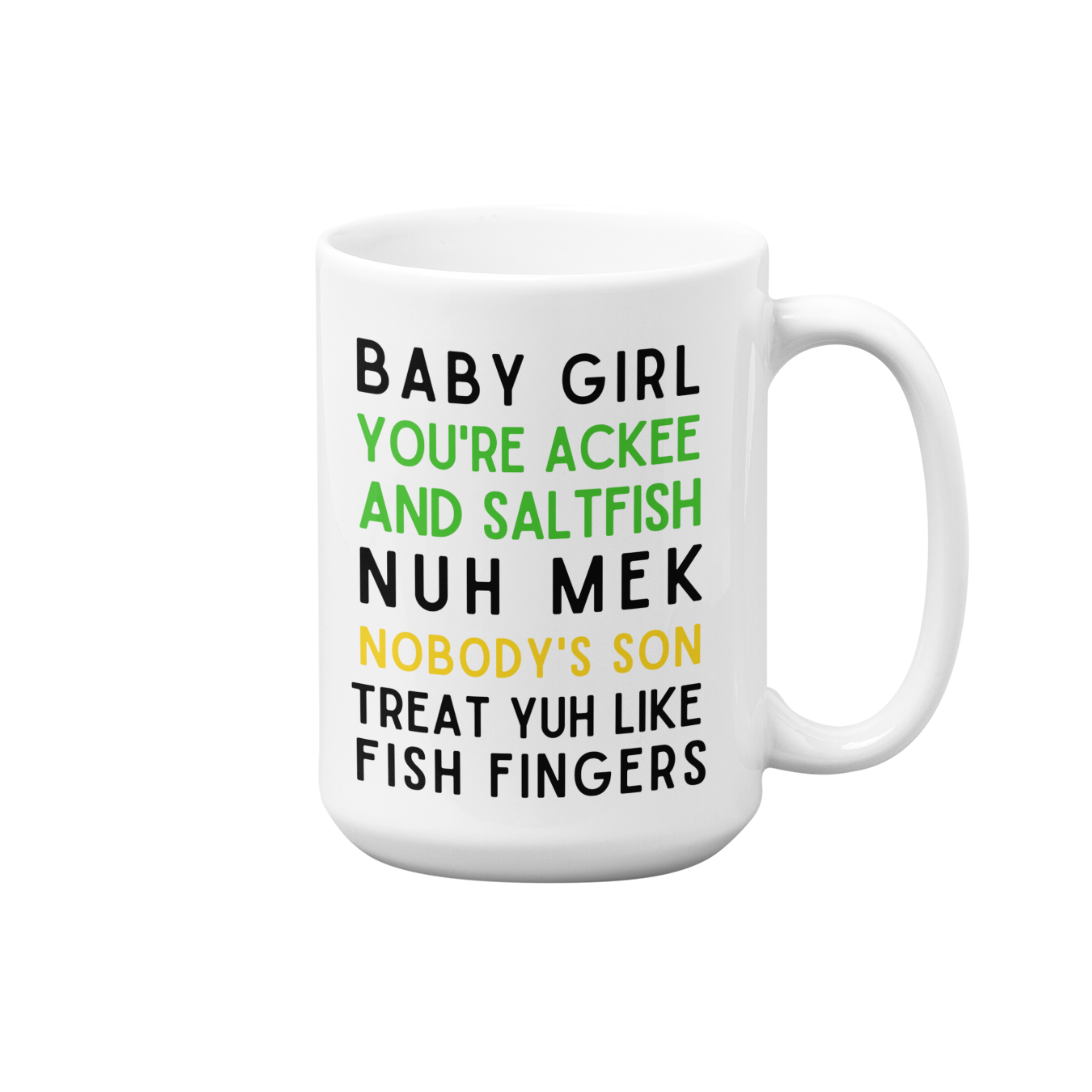 Jamaican Mug | 15oz High-Quality Ceramic | Ackee &  Saltfish